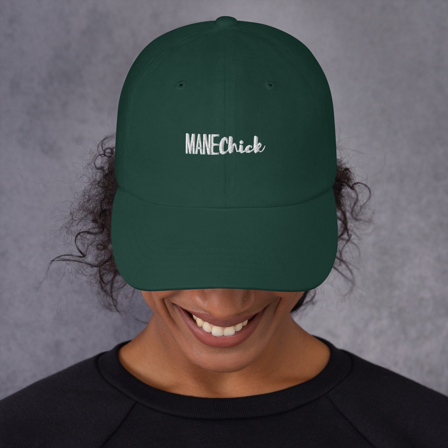 Mane Chick Dad Hat Manelifestudio Spruce
