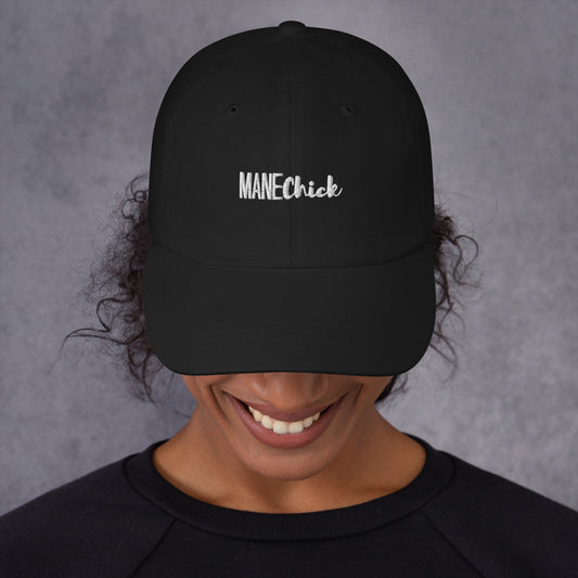 Mane Chick Dad Hat Manelifestudio Black