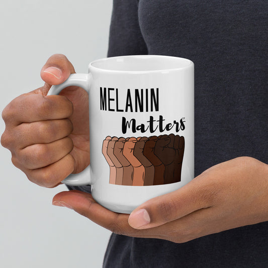 Melanin Matters Glossy Mug Manelifestudio