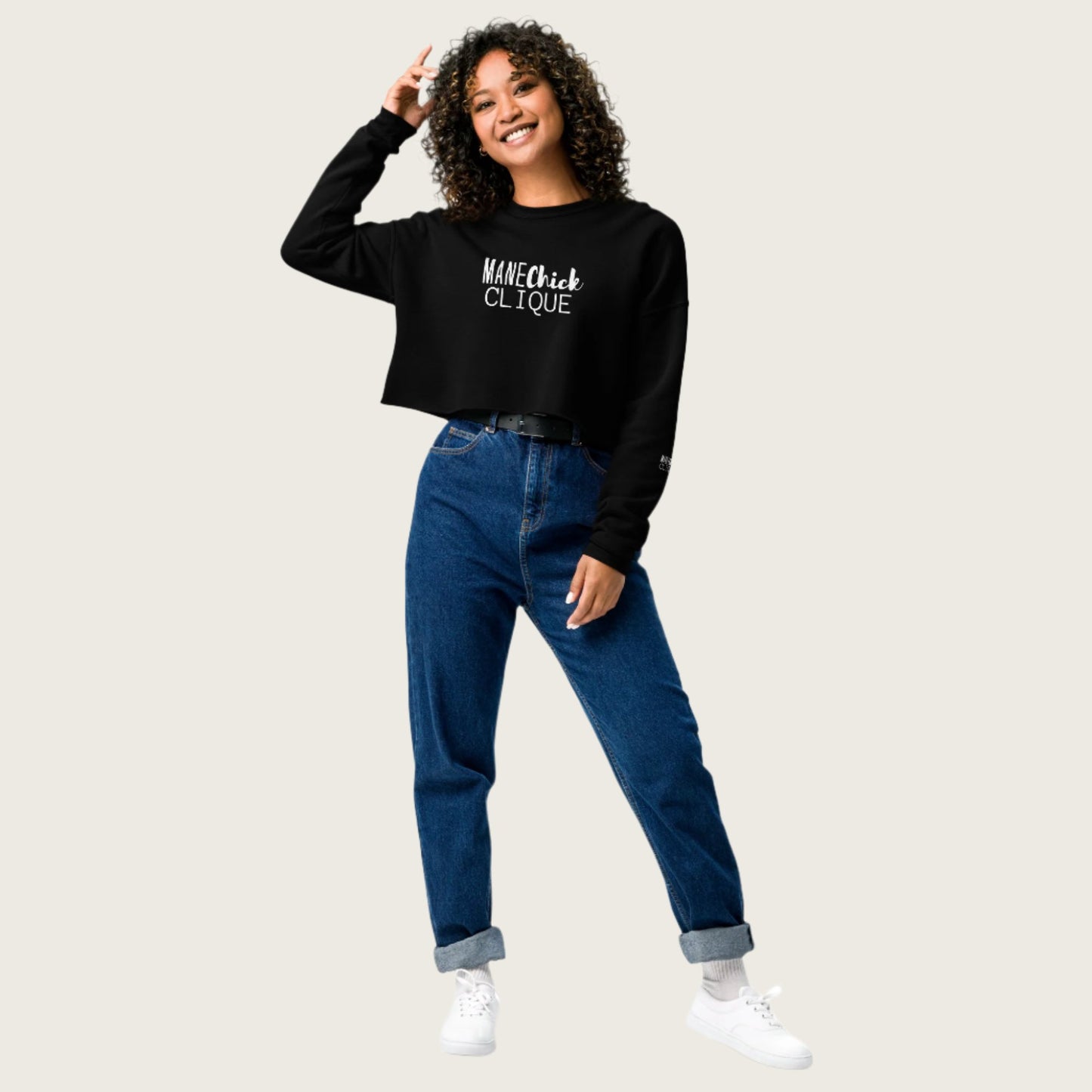 Mane Chick Clique Crop Sweatshirt Manelifestudio