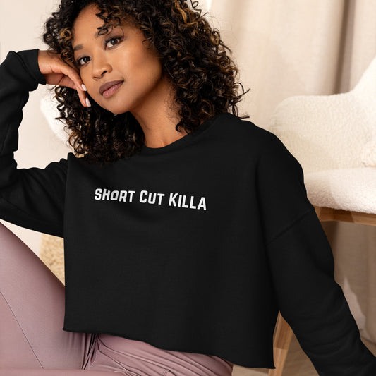 Short Cut Killa cropped sweatshirt Manelifestudio Black S